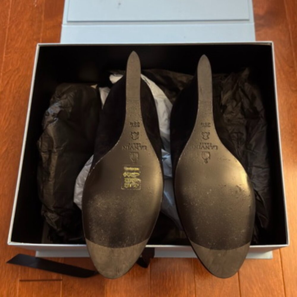 Lanvin Suede Calfskin Wedge Pump - Picture 4 of 6